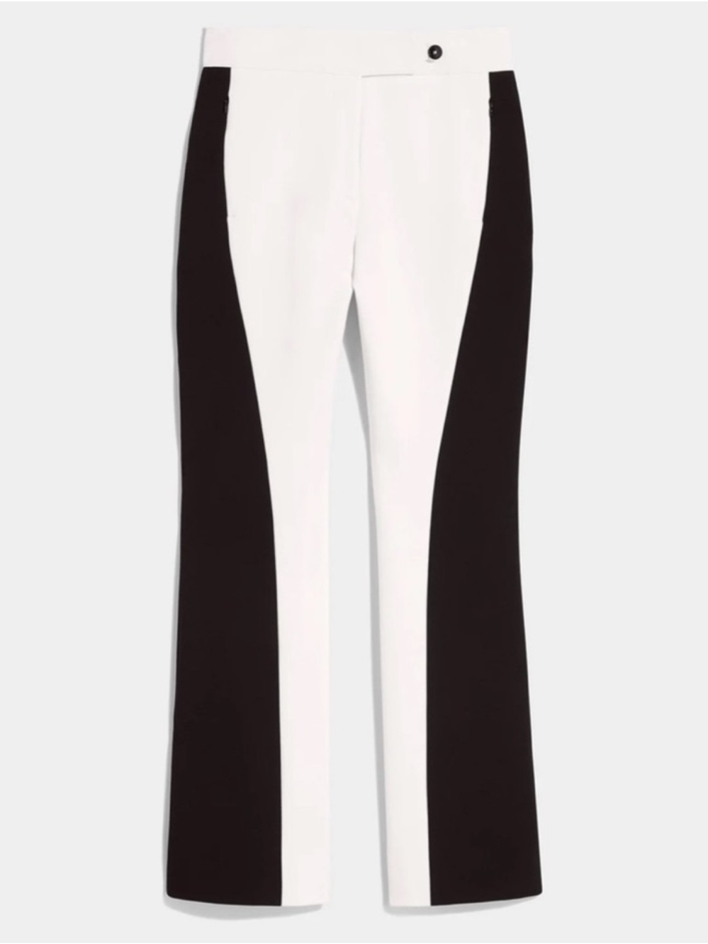 GSTQ Downtown Colorblock Flare Pant in Black/Ivory Size 4 - Picture 7 of 10